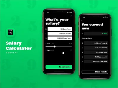 Salary Calculator app branding design e commerce ios logo ui ux