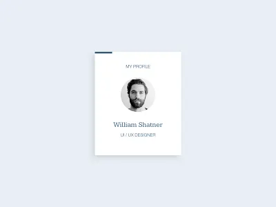 My Profile blue blue and white clean design minimal portfolio profile simple design ui ui ux xd