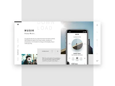#074 Download App android app app design apple dailyui download music music app player ui ux web