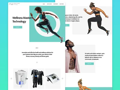 Wellness Masters Website Design cryotherapy ems ux ui web development wellness wmt