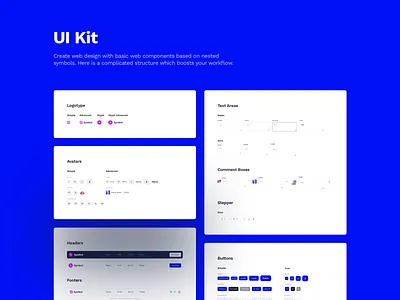 Symbol Design System 2 access adaptive blocks components craftwork design design system interface light minimal modern sketch symbol ui ui design ux web