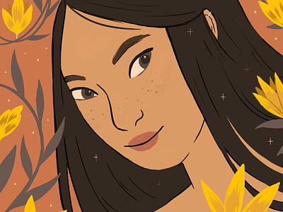 Summer beauty comics digital art drawing fashion illustration portrait