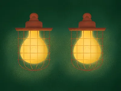 Lit apple pencil brush drawing glow ipad ipad pro lamp light lightbulb painting procreate rust wall