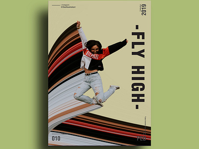 Fly High advertise copywriting design designer illustration photoshop poster poster a day poster art poster challenge print typography vector