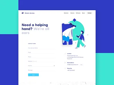 FAQ & Contact Web Page clean contact form design faq form help illustration simple web design web development web page webdesign website website design