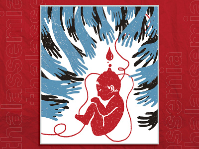 [Poster] Thalassemia Exhibition design flat illustration photoshop poster vietnamese