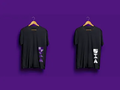 UX Auckland Meetup T shirts block letter logo design meetups mockups purple t shirt visual design white