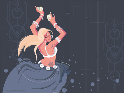 The Goddess of Beauty - Creative Illustration animation animation 2d animation 3d beauty creative art creative illustration design digital art graphic animation illustration lady tatoo vector drawing vector graphic women