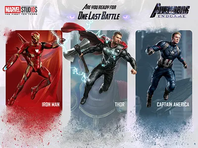 Fallen Avengers Endgame Card avengers avengers card avengers theme captain america design endgame iron man marvel superheroes thanos thor ui ui design ux