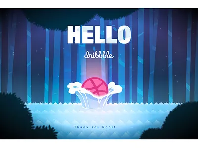 Hello Dribble hello dribbble hello dribble thanks for invite