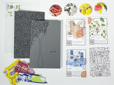 "Chew This" Food Waste Zine button design food food waste illustration pattern photography salt lake city sustainability trading cards trash university of utah utah zine