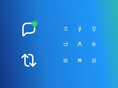 Icons brand gradient icons ui