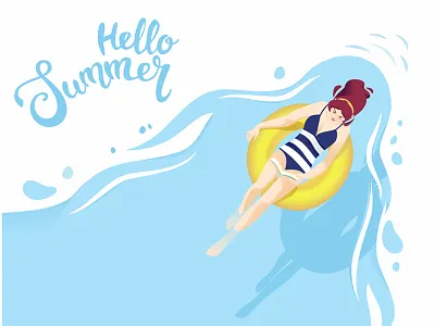 Sammer dreams app art cgart design digital flat graphic illustration vector web