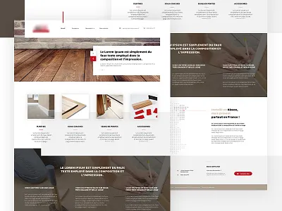 Wood Factory Webdesign brown clean corporate design factory floor grey grid homepage redbull ui ui design ui web design webdesign white wood wood block