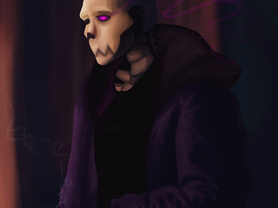 Swapfell Purple Papyrus fanart fanart fellswap papyrus realism skeleton swapfell swapfellpapyrus swapfellpurple underfell undertale