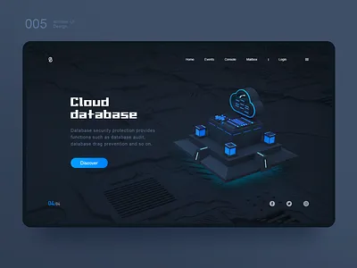 Cloud database app branding c4d cloud illustration ui ux web design 原创 品牌 插图 设计