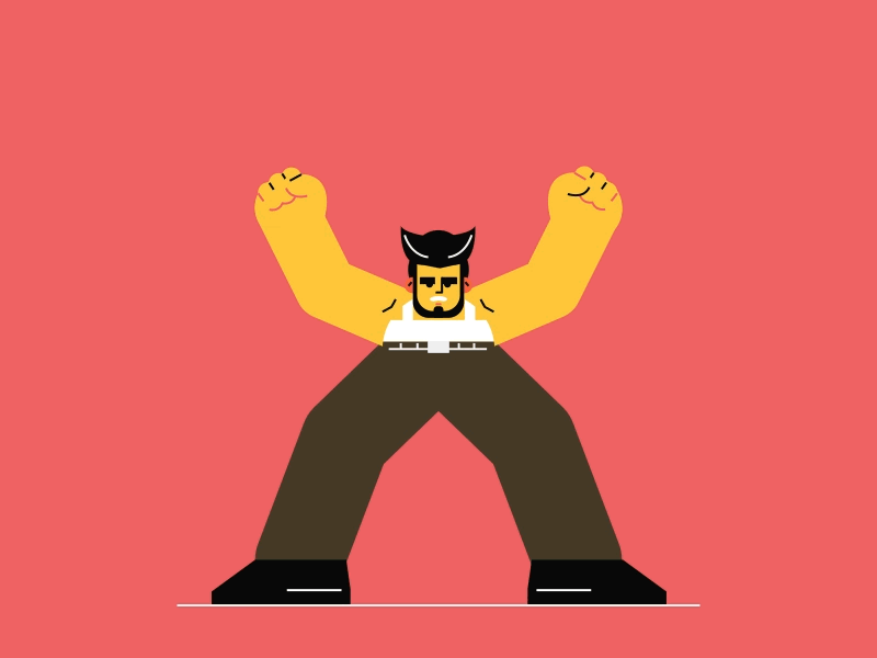 Day 24 / X for X-Men 2d 36days adobe 36days x 36daysoftype 36daysoftype06 animation character animation character design contest dribbble gif illustration letter animation motion typography typography animation wolverine x men