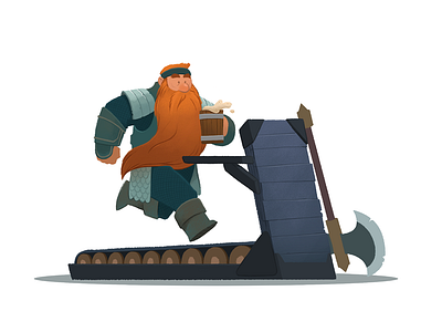 Fantasy Fitness beer digital dwarf fantasy fun illustration photoshop running treadmill workout
