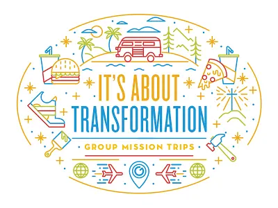 Missions Sticker burger illustration pizza sticker sticker art van