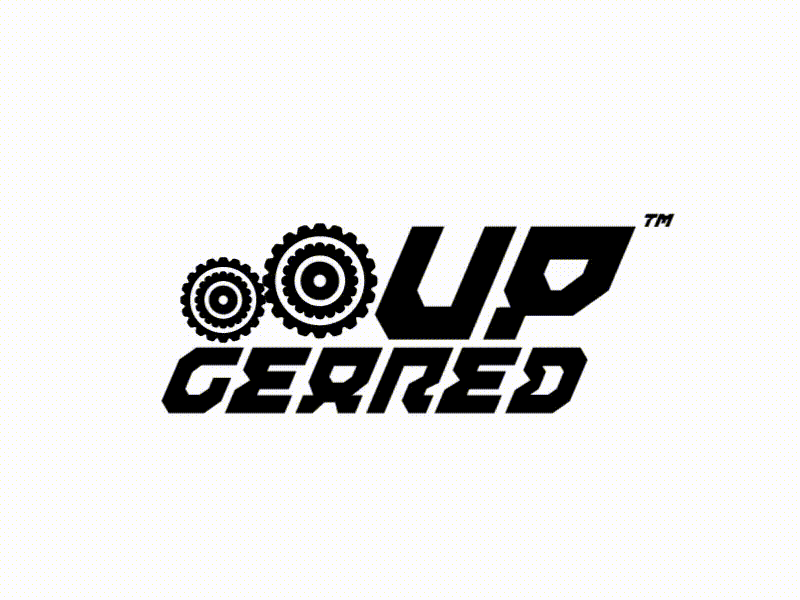 Geared up animation branding dailylogochallenge design dope illustration logo shapes silhouette texture typography