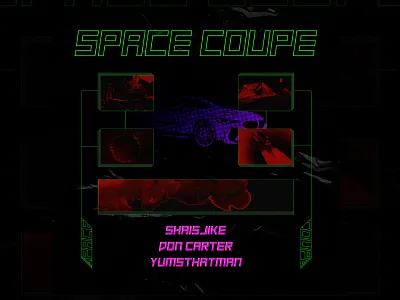 Space Coupe - Album Art album art album artwork art cover art cover artwork digital art futuristic music photography poster racecar space space art space design space exploration