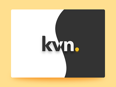 Logo Design - Kevin adobe black black white branding icon illustration illustrator logo logo design minimal minimalistic minimalistic logo typography vector yellow