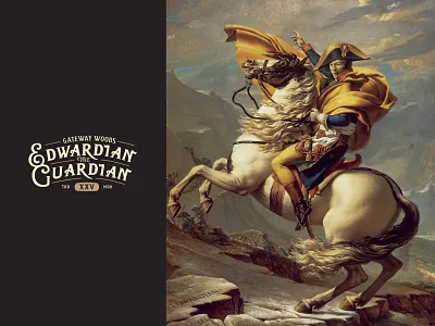 Edwardian the Guardian french guardian hashtaglettering horse lettering napoleon painting type typography vintage