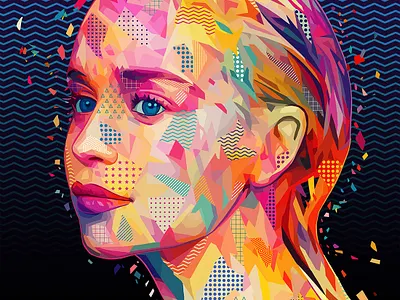 Pop Emilia abstract colors alessandro pautasso daenerys daenerys targaryen emilia clarke game of thrones got illustration kaneda kaneda99 pantone pattern pop art portrait texture