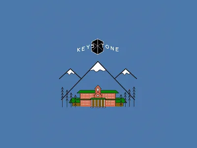 Keystone Resort Illustration branding design illustration keystone logo typography