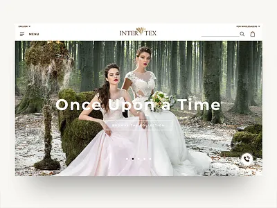 Wedding Dress Factory - Home Page clean dress fashion home page interface ui ux website wedding wedding dress