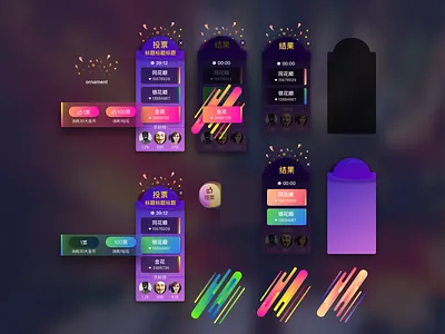 Vote Ui Design app branding design game gameui gui icon layout sketch ui ui guide uikit uikits ux