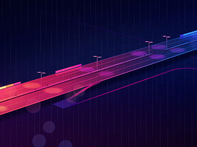 Mirage_series_14 arcitecture blade runner city exploration futur game illustration landscape neon noir photoshop retro syfy vector wallpaper