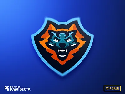Wolf mascot - FOR SALE animal beast branding design esports gaming logo mascot squad vector wolf wolf logo