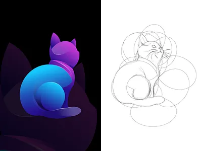 Cat animal animals app artwork cat design graphic icon illustration logo vector web