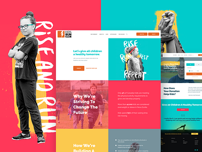 Kids Run Club - Brand update & website branding excercise health kids logo non profit paint run club running ui ux web web design
