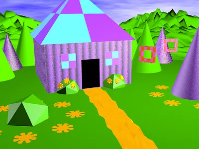 Cutey House c4d cinema 4d cute house