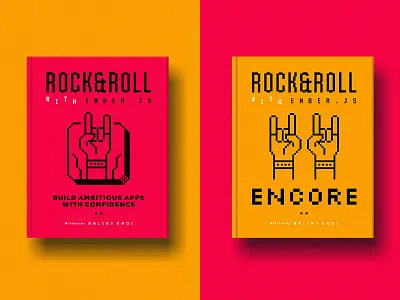 RNRWE Encore app book cover editorial ember encore hand it logo music party pixel print retro rock roll