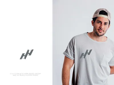 HH and horn concept creative design illustrator logo logo design vector