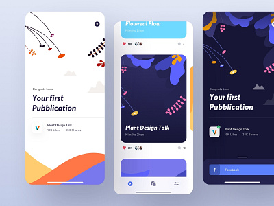 Plant Design Talk - 1 app branding card clean color dark data flag design illustration ios onboard plant plant based pop up social social media typography ui ux vector