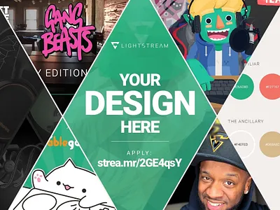 We're hiring! Contract Graphic Designer email graphic design job live streaming social stream overlay video web design