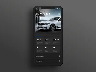 Digital car app app art branding cards clean dark design flat graphic design list logo material mobile swiss typography ui ux vector vibrant