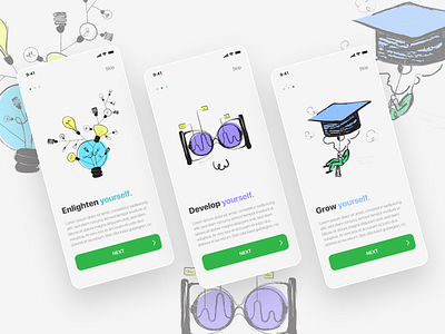Tutorial iOS App Slider app app design apple apple pie design illustration ios ios application learn slider swipe swipes tutorial ui ui design ux design ui web design ux
