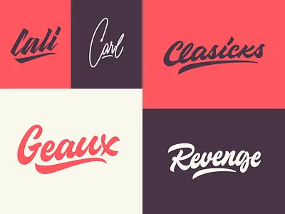 Lettering Logos Collection branding calligraphy clothing design fashion font free hand lettering identity lettering logo logotype mark packaging script sketches streetwear type typo typography