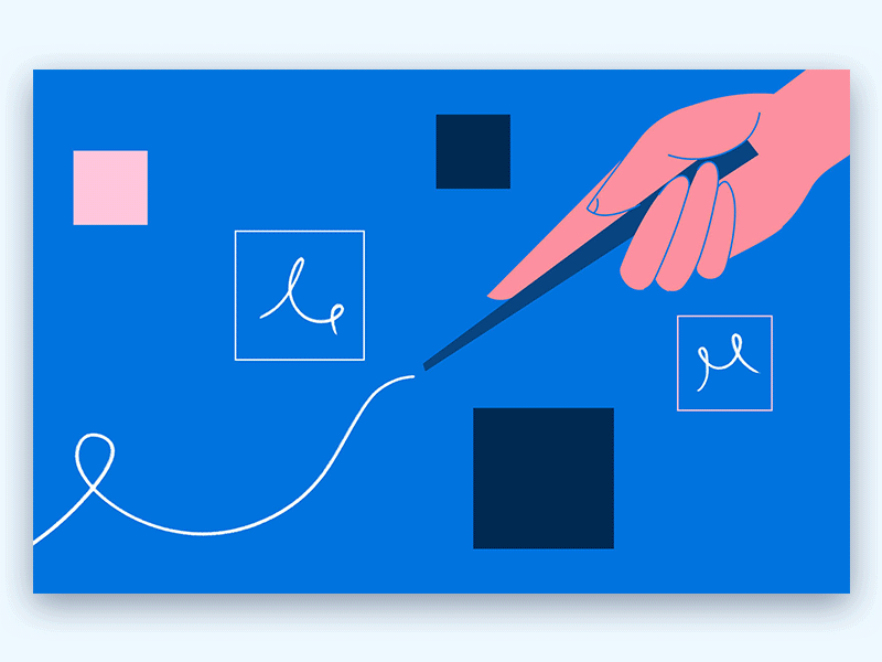 Guide to Project Management abstract asana communication hands illustration project management shapes wand