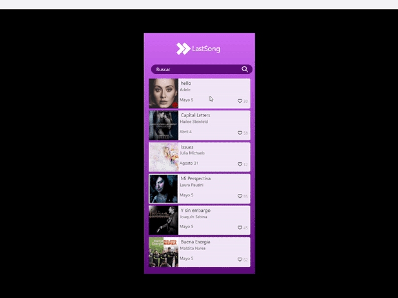 LastSong adobexd design ux ux ui