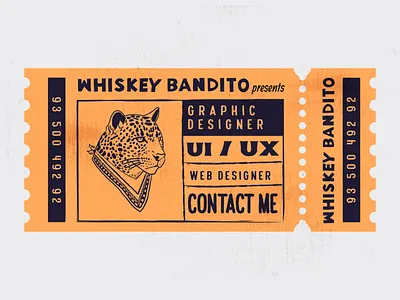 Whiskey Bandito Finest Ticket art branding card colors creative design design art draw drawing graphic design graphic art graphic artist graphic arts identity card illustration retro retro badge ticket vector vintage