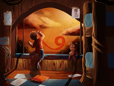 Window art design digital art editorial illustration illustracion illustration