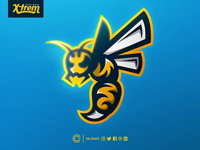 Wasp Mascot Logo bee bee logo brand branding dr.crack drcrack esport esports gaming hornet logo mascot mascot logo wasp wasp logo