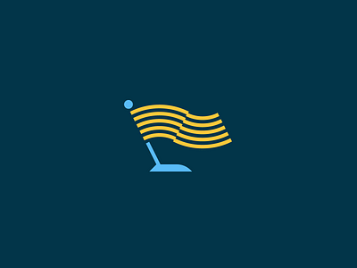 Flag brand identity branding education flag icon logo mark politics simple speakers vector