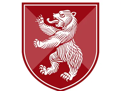 Bear Shield bear branding heraldry roger xavier scratchboard shield woodcut
